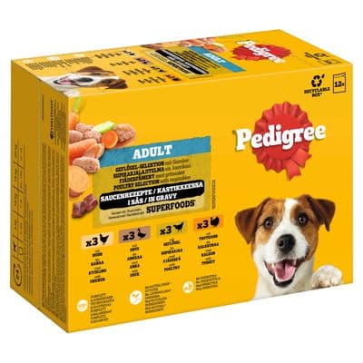 Hrana za pse Pedigree 4 x 85 g ali 4 x 100 g Akcija v trgovini Tuš
