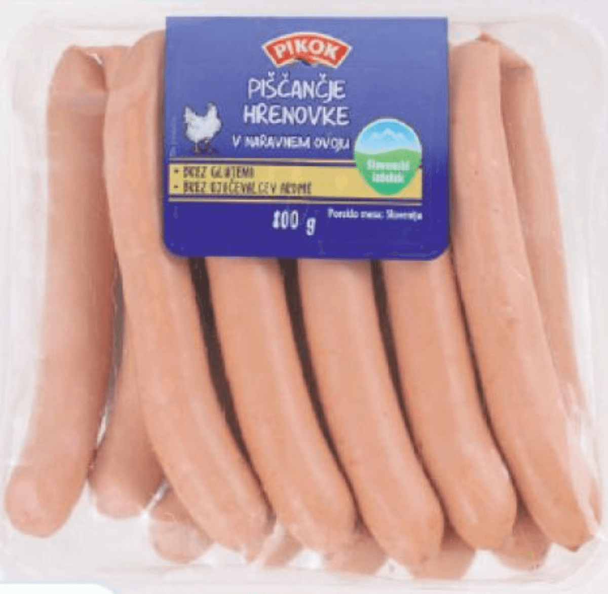 Pikok piščančje hrenovke 800 g Akcija v trgovini Lidl