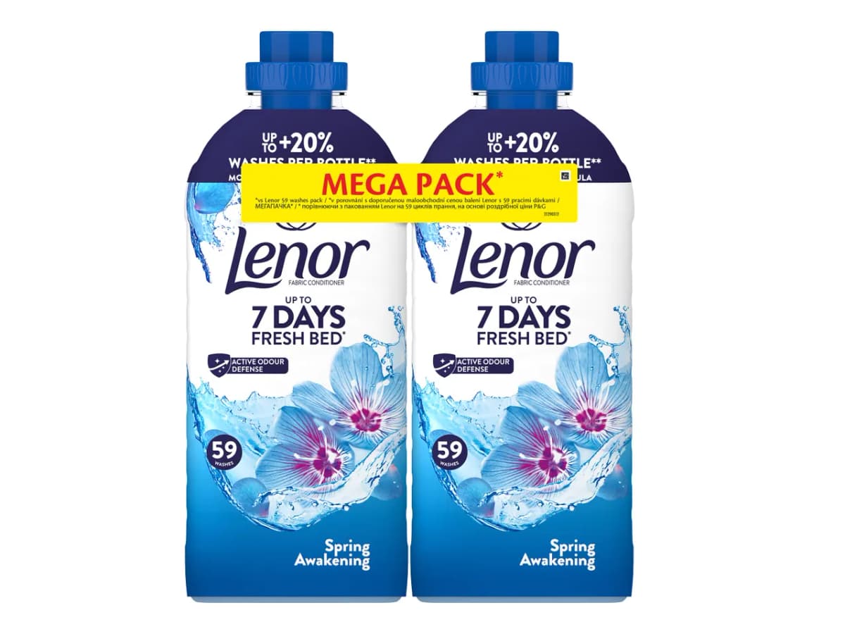 Lenor mehčalec za perilo 2x 0,987 l ali 2x 1,239 l Akcija v trgovini E.Leclerc