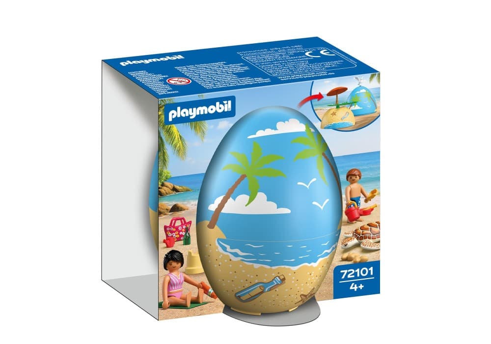 PLAYMOBIL PLAY EGG: POČITNICE NA PLAŽI 24 PCS Akcija v trgovini Mueller