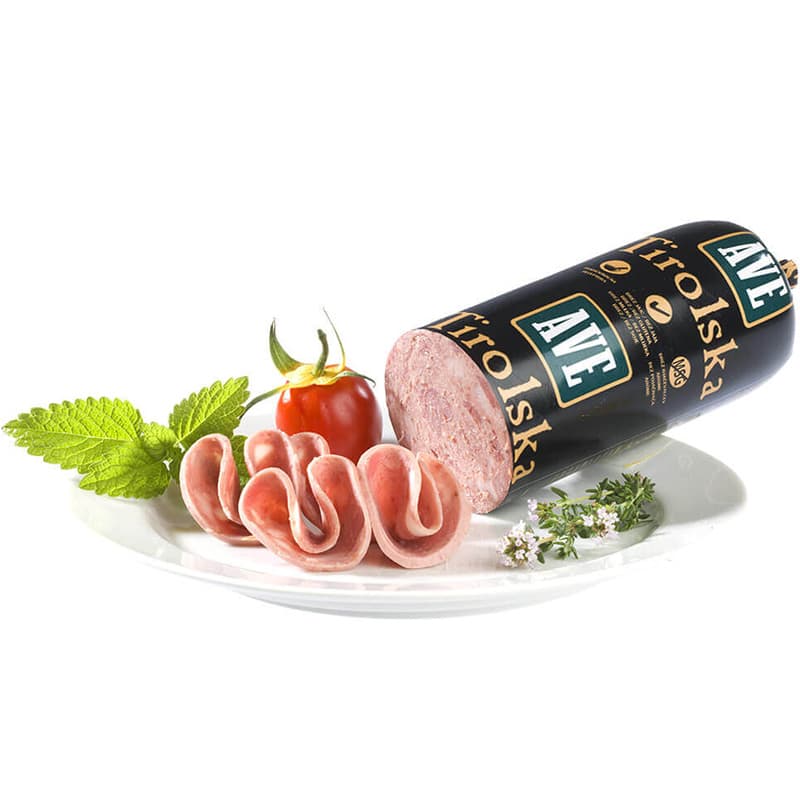 Ave tirolska klobasa 1000 g Akcija v trgovini Jager