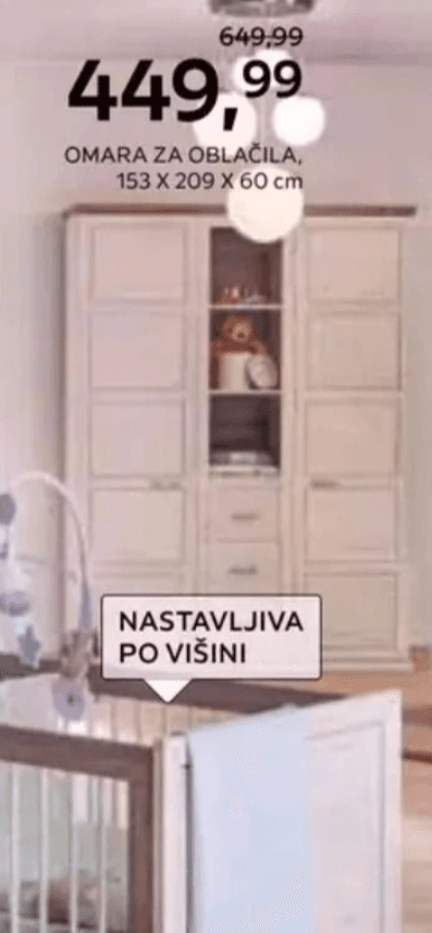 Omara za oblačila Akcija v trgovini Lesnina