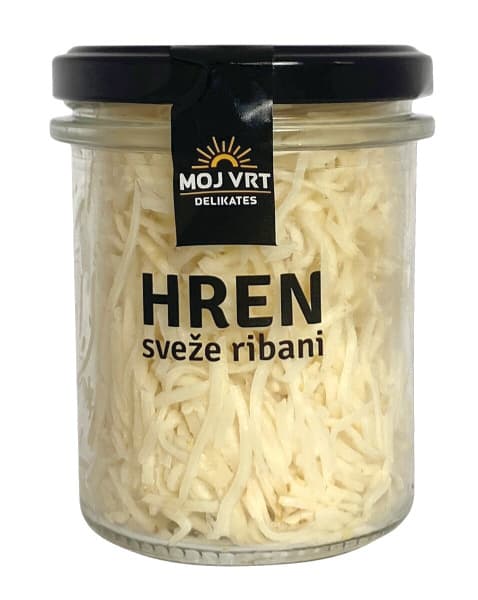 Štajerski hren sveže ribani 90 g Moj vrt Akcija v trgovini Spar