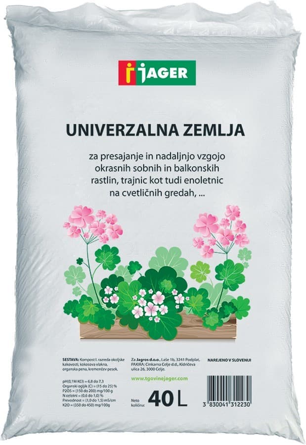 Univerzalna zemlja Jager 40 L Akcija v trgovini Jager