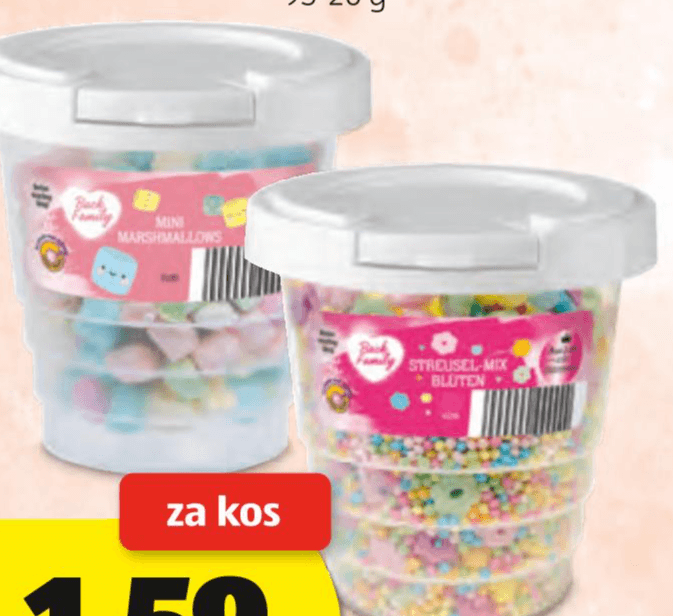 Posipna dekoracija več vrst, 95-20 g Back Family Akcija v trgovini Hofer