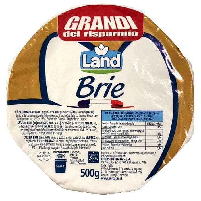 Land Brie 500 g Akcija v trgovini Eurospin