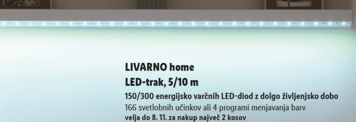 LIVARNO home LED-trak 5 m Akcija v trgovini Lidl