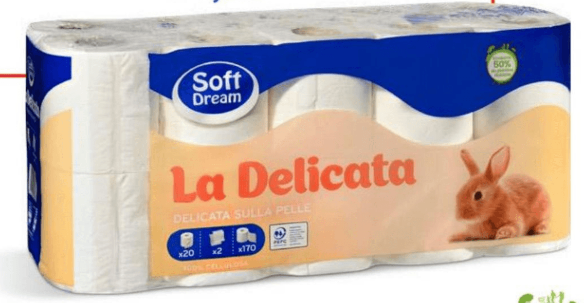 La Delicata toaletni papir 20 rol Akcija v trgovini Eurospin