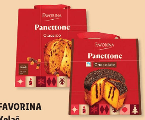 Favorina koláč panettone 800/1000 g Akcija v trgovini Lidl