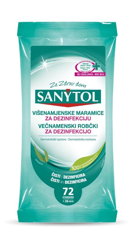 Robčki za dezinfekcijo Sanytol 36/1 Akcija v trgovini Tuš