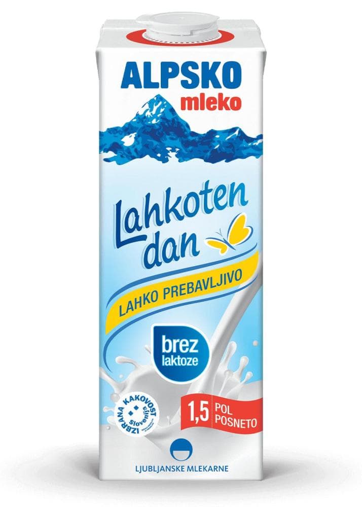 Alpsko mleko Lahkoten dan 1 l Akcija v trgovini Mercator