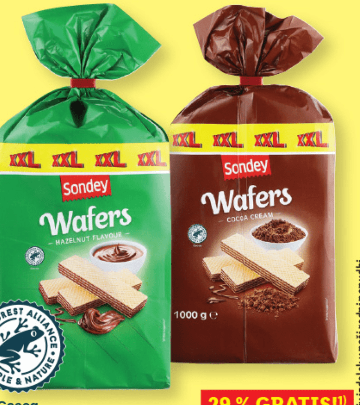 Sondey Napolitanke XXL 1 kg Akcija v trgovini Lidl