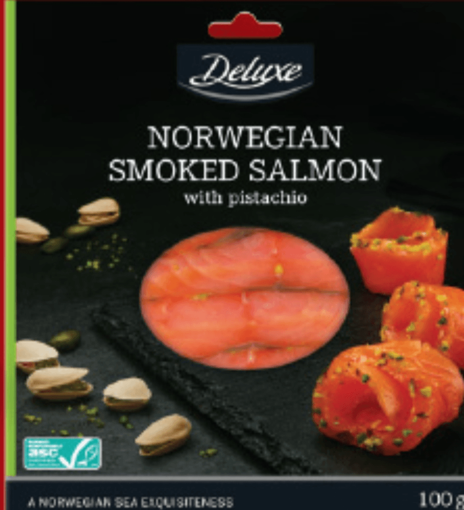 Deluxe Norveški dimljeni losos 100 g Akcija v trgovini Lidl