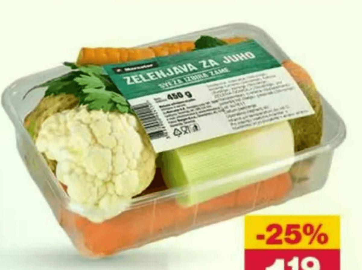 Mercator zelenjava za juho 450 g Akcija v trgovini Mercator