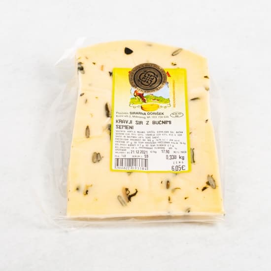 Sir z bučnicami 250 g Sirarna Gorišek Akcija v trgovini Spar