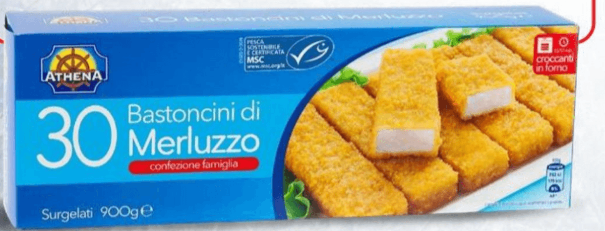 Panirane ribje palčke Athena 30 kosov, 900 g Akcija v trgovini Eurospin