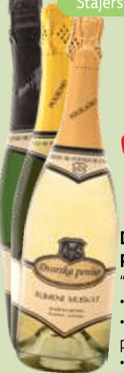 Dvorska penina rumeni muškat Posestvo Dvor 0,75 l Akcija v trgovini E.Leclerc