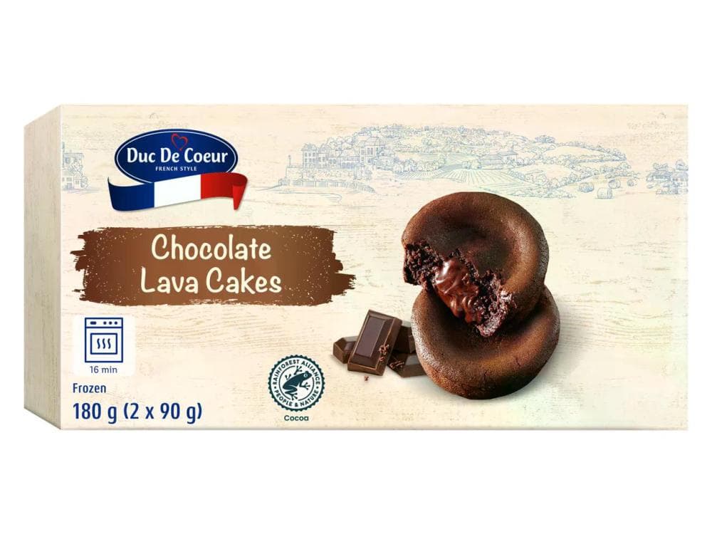 Duc De Coeur tortice s tekočo sredico 2 x 90 g Akcija v trgovini Lidl