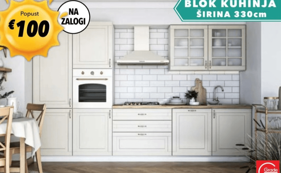 Blok kuhinja KALINA 330cm Grade Akcija v trgovini Harvey Norman
