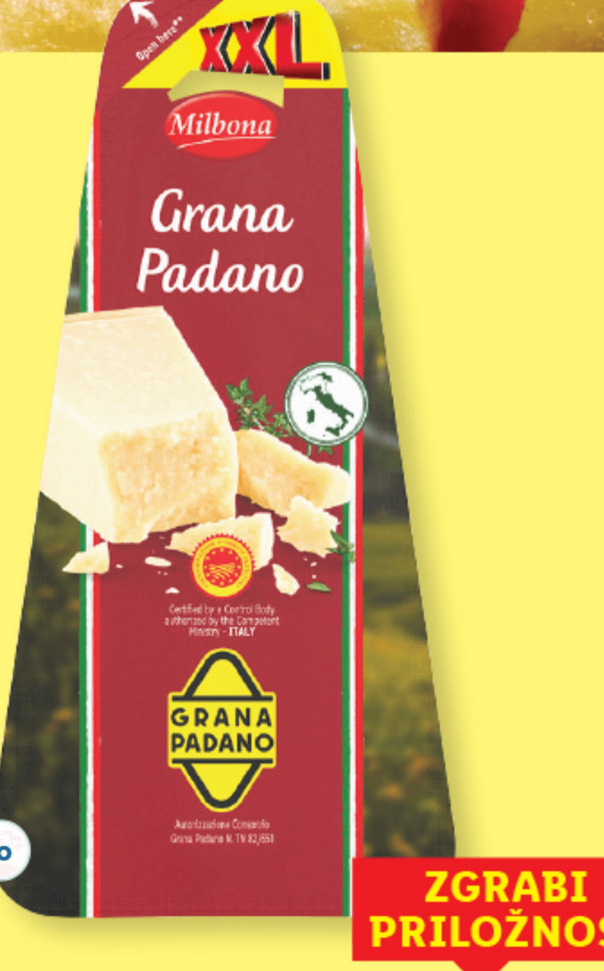 Milbona Sir Grana Padano 300 g Akcija v trgovini Lidl