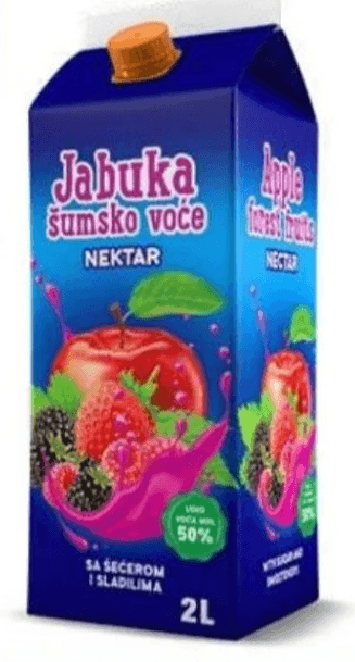 Jabuka šumske voće nektar jabolko in gozdni sadeži/hruška 2 l Akcija v trgovini Eurospin