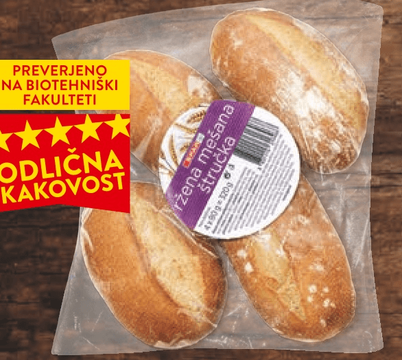 Ržena mešana štručka 4 x 80 g SPAR Akcija v trgovini Spar