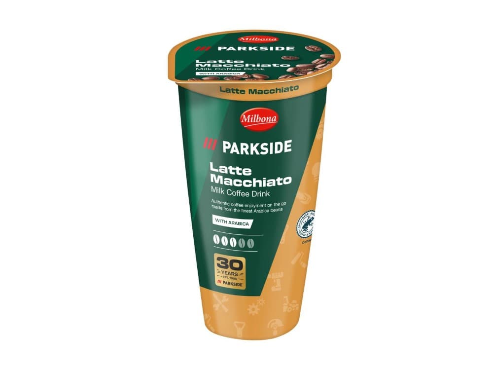 Milbona kavni napitek Latte Macchiato Parkside 250 ml Akcija v trgovini Lidl