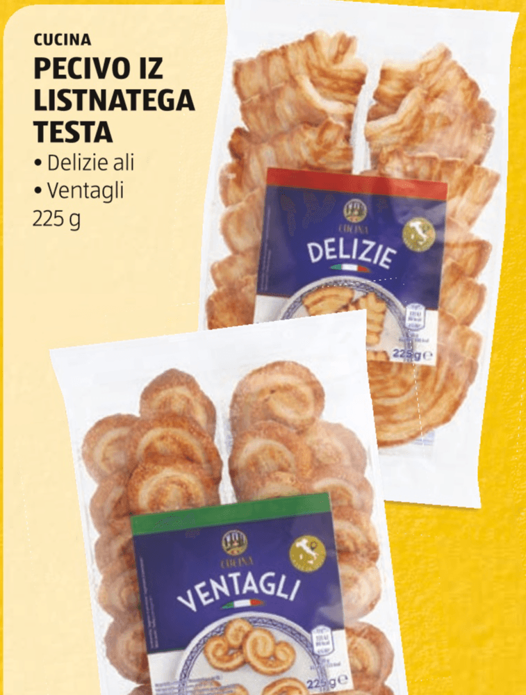 Cucina Pecivo iz listnatega testa 225 g Akcija v trgovini Hofer