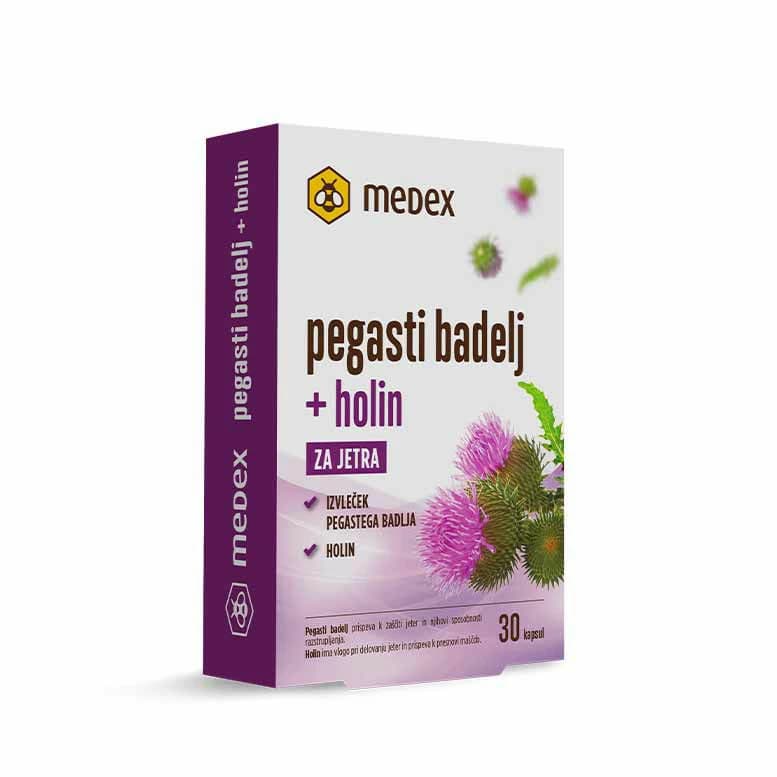 Medex pegasti badelj + holin 30 kapsul Akcija v trgovini Dm