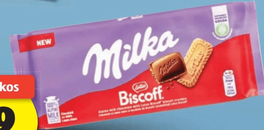 Milka Čokolada Biscoff 90 g Akcija v trgovini Hofer