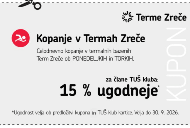 Kopanje v Termah Zreče Terme Zreče Akcija v trgovini Tuš