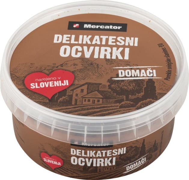Domači suhi ocvirki 200 g Mercator Akcija v trgovini Mercator