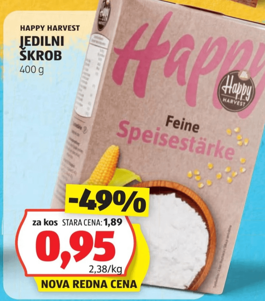 HAPPY HARVEST Jedilni škrob 400 g Akcija v trgovini Hofer