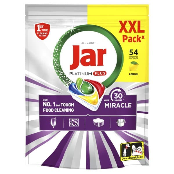 Jar kapsule za strojno pomivanje posode Platinum Plus Miracle 54 kos, Platinum Plus 65 kos, Platinum 73 kos Akcija v trgovini Mercator