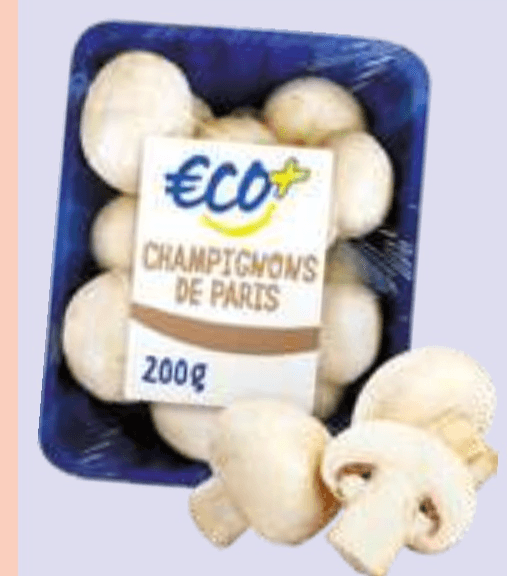 Šampinjoni 200 g ECO+ Akcija v trgovini E.Leclerc