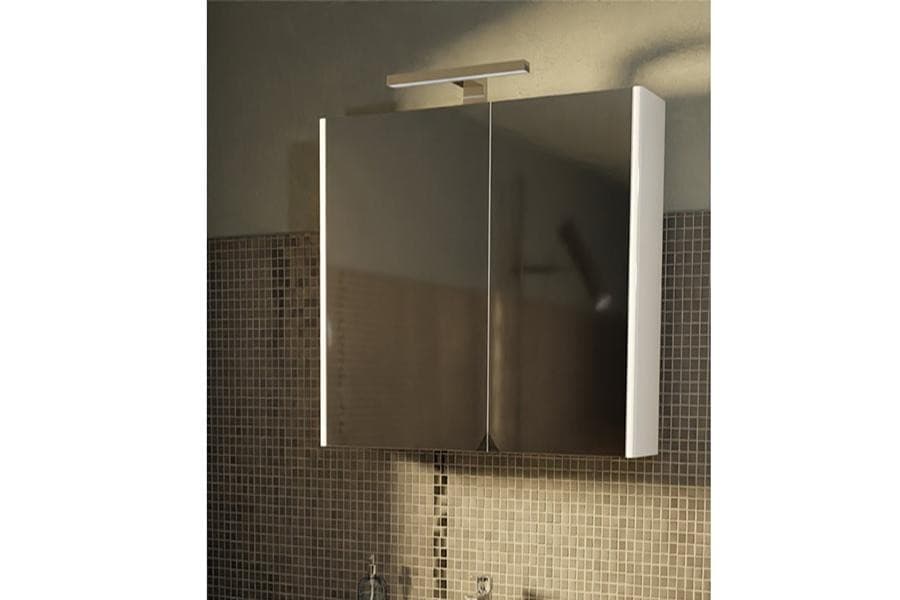 Ogledalo z omarico in LED osvetlitvijo Albatros 55 cm Akcija v trgovini Pevex