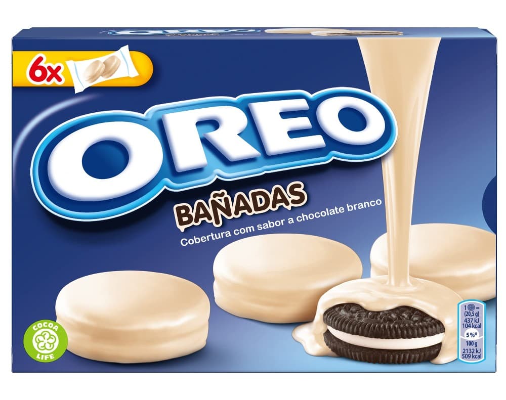 Oreo keksi obliti z mlečno ali belo čokolado 246 g Akcija v trgovini Mercator