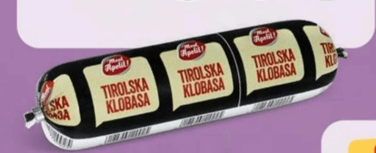 Meat Apelit! Tirolska klobasa 400 g Akcija v trgovini Eurospin