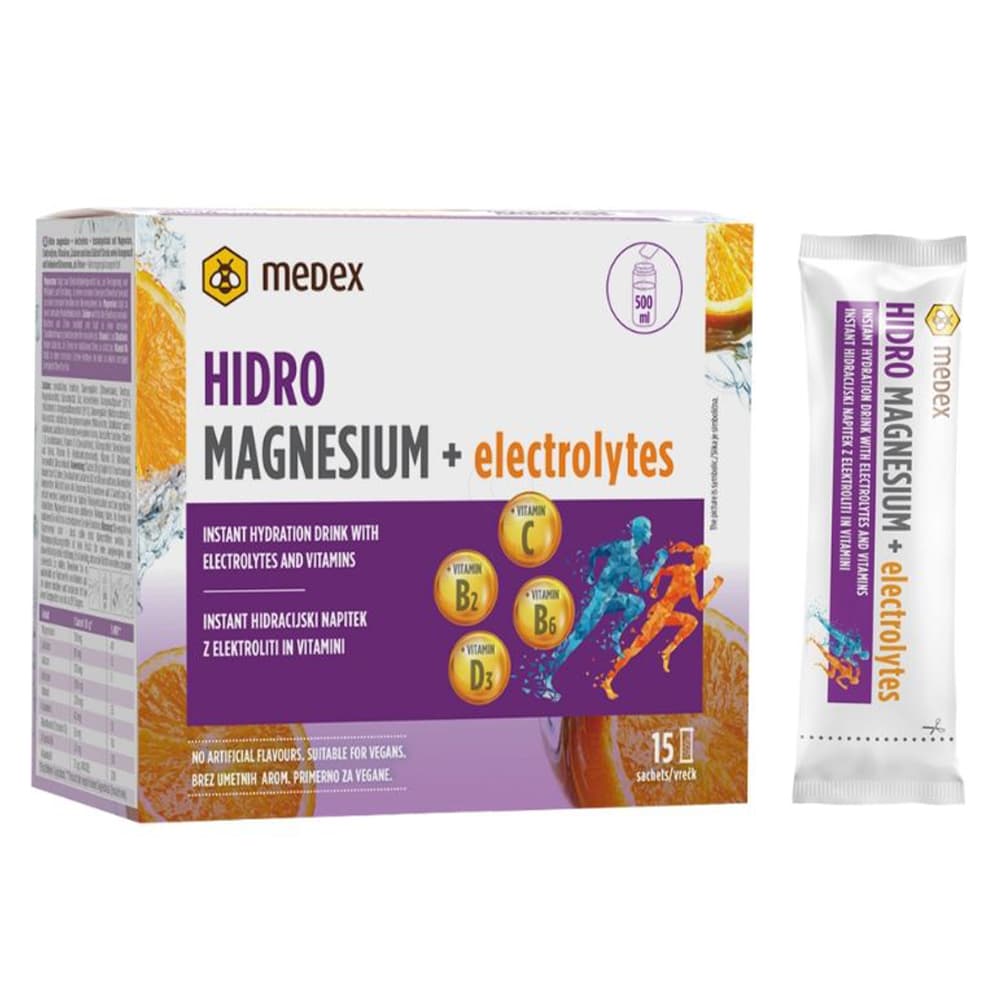 Hidro Magnesium z elektroliti 15 vrečk po 10 g Medex Akcija v trgovini Spar