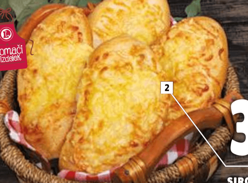 Sirova štručka 4 kosi Akcija v trgovini E.Leclerc