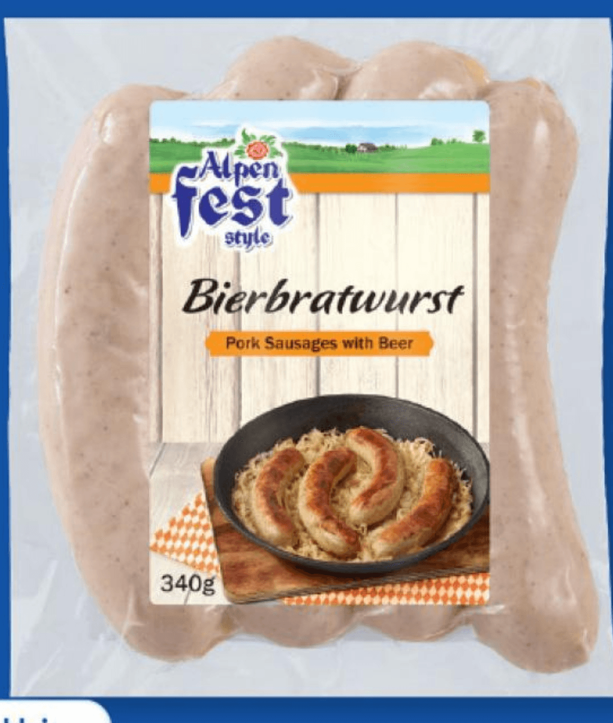 Alpenfest Pivske klobase 340 g Akcija v trgovini Lidl