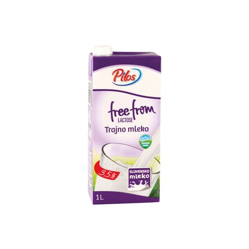 Pilos trajno mleko brez laktoze 1 l Akcija v trgovini Lidl