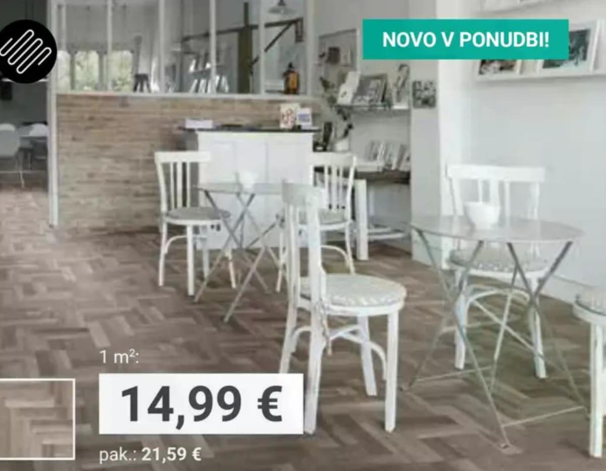 Keramične ploščice Living 60 x 60 cm, 1,44 m² Akcija v trgovini Pevex