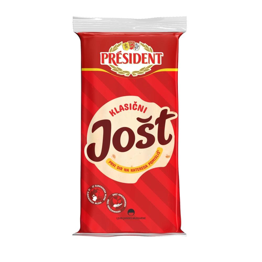 Sir Jošt 350 g ali 370 g President Akcija v trgovini Spar