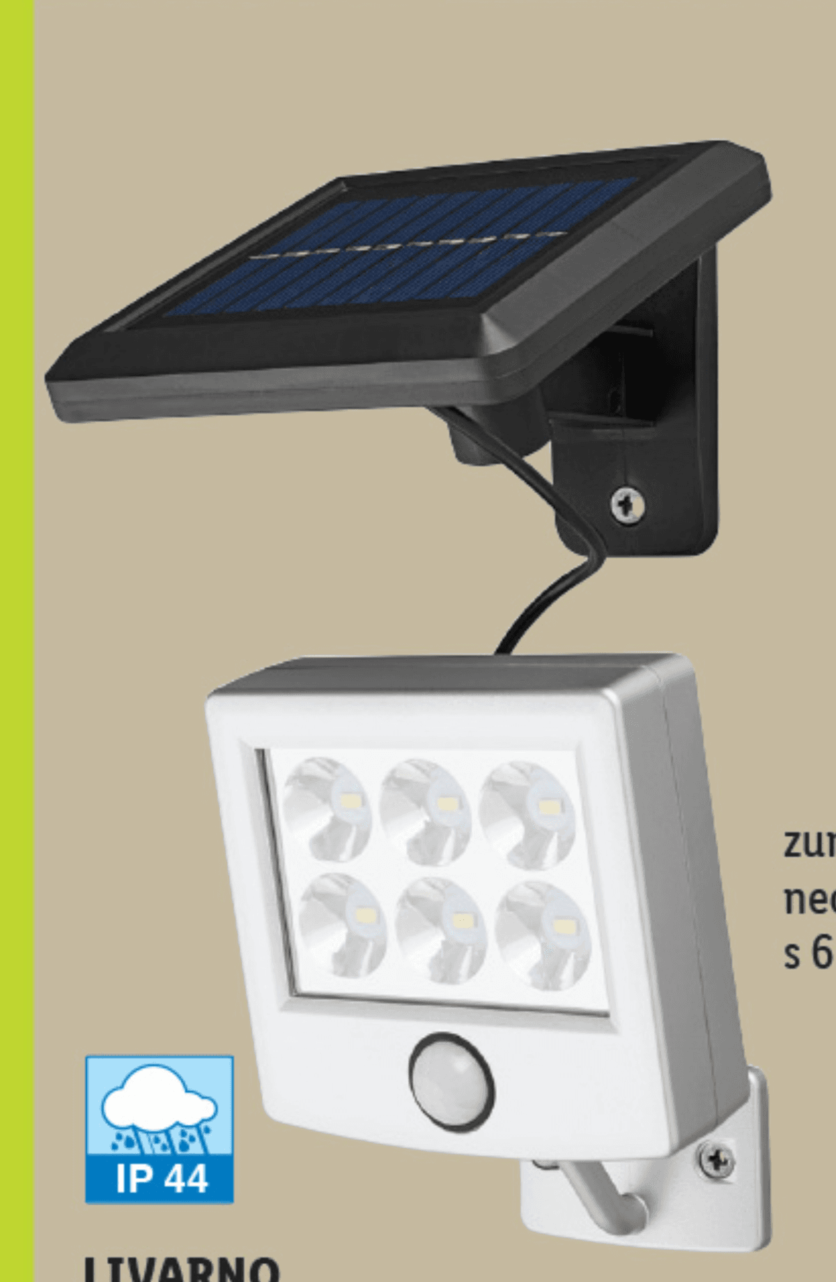 LIVARNO solarni LED-reflektor pribl. 2,5 m Akcija v trgovini Lidl