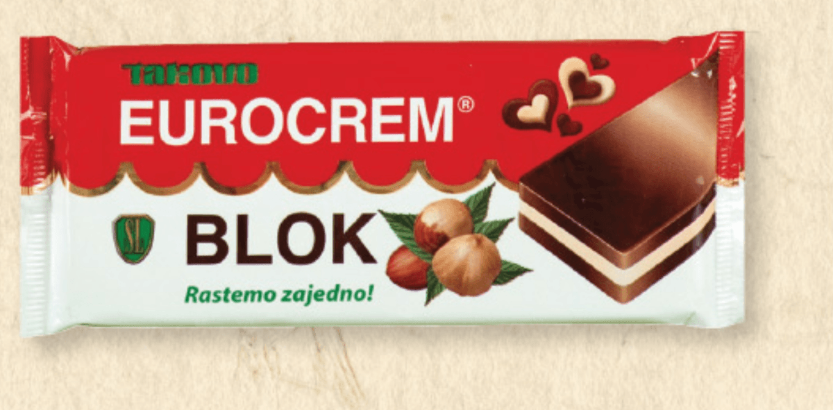 Takovo Eurocrem blok 80 g Akcija v trgovini Lidl