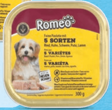 Romeo hrana za pse 300 g Akcija v trgovini Hofer