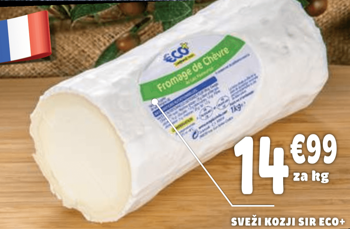 Sveži kozji sir 1kg Eco Akcija v trgovini E.Leclerc