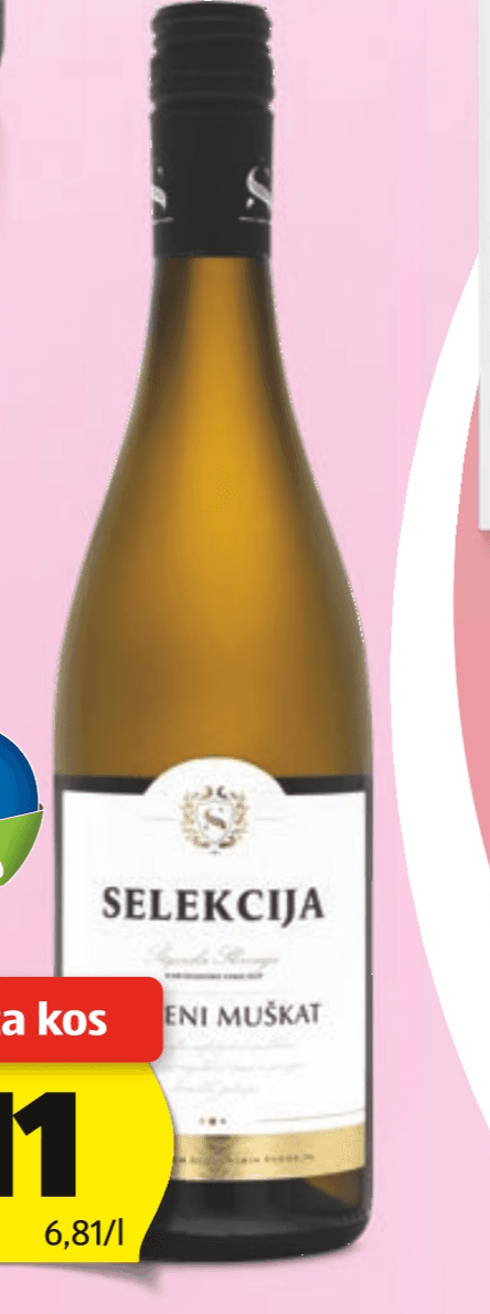 Selekcija Rumeni muškat 0,75 l Akcija v trgovini Hofer