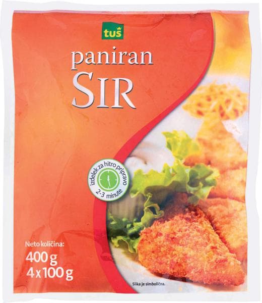 Paniran sir 400 g Tuš Akcija v trgovini Tuš